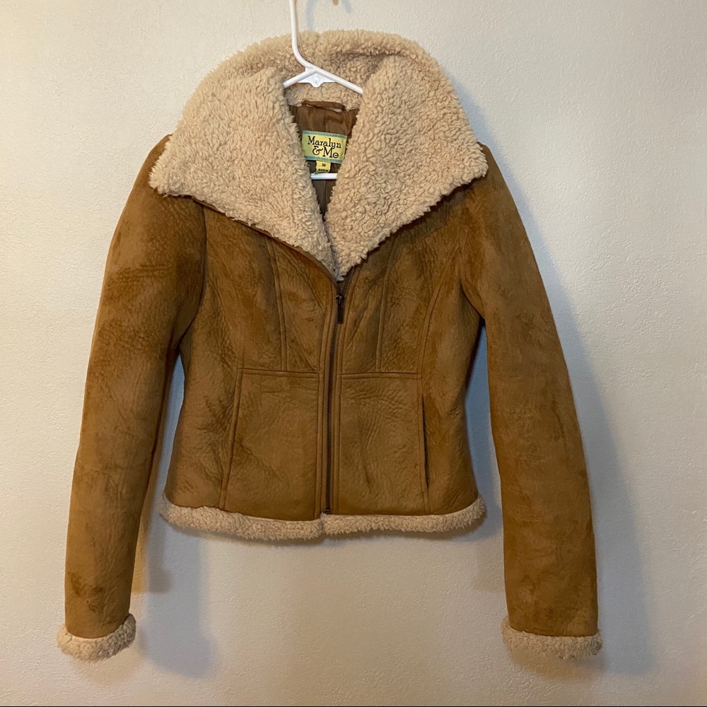 CUTE!!! Faux Suede And Shearling Coat